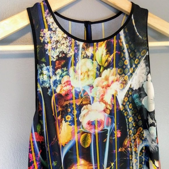Clover Canyon tank floral stripe high low - Picture 3 of 9